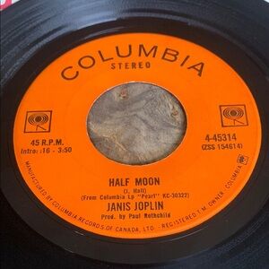 💥3/$20 Janis Joplin Columbia Vinyl Record - Half Moon